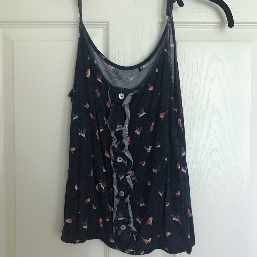 Navy Bird Top
